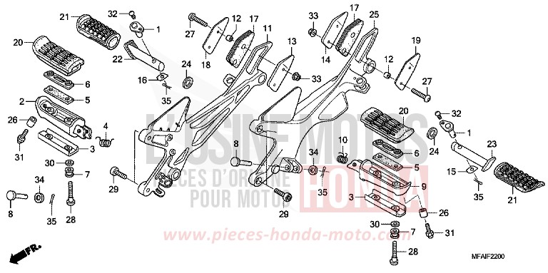STUFE von CBF1000 ABS PEARL SIENA RED (R320) von 2009